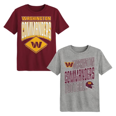 Washington Commanders Outerstuff Preschool Trench Kings 2-Pack T-Shirt Set - Burgundy/Gray
