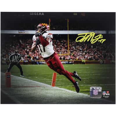 Terry McLaurin Washington Commanders Autographed Fanatics Authentic 8" x 10" Toe Tap Touchdown Spotlight Photograph 
