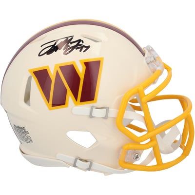 Terry McLaurin Washington Commanders Autographed Fanatics Authentic Riddell Retro Speed Mini Helmet 