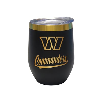 Washington Commanders The Memory Company 12oz. Stainless Steel Gold Lettering Stemless Wine Tumbler