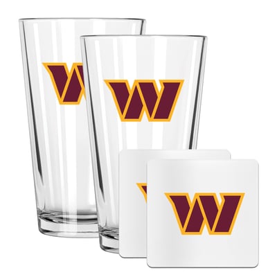 Washington Commanders The Memory Company 16oz. Pint Glass and Coaster Set