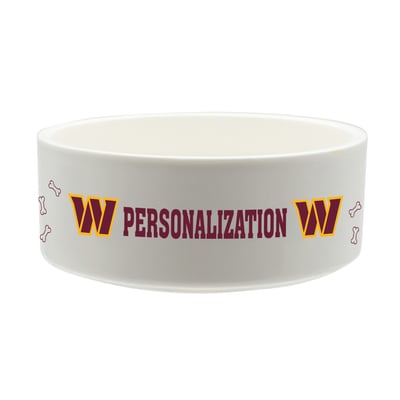 Washington Commanders The Memory Company 35oz. Personalized Ceramic Pet Bowl