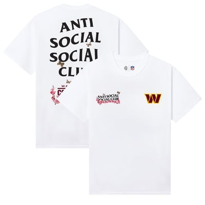 Washington Commanders AntiSocialSocialClub x NFL Unisex Blossom T-Shirt - White