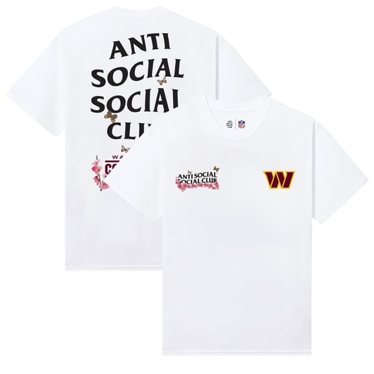 Washington Commanders AntiSocialSocialClub x NFL Unisex Blossom T-Shirt - White