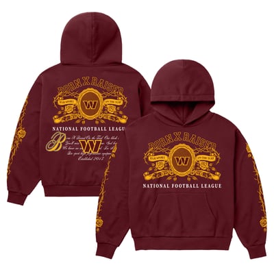 Washington Commanders Born x Raised Unisex Crest Hoodie - Burgundy