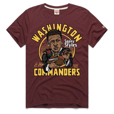 Sonny Styles Washington Commanders Homage Unisex Caricature Player Graphic Tri-Blend T-Shirt - Burgundy