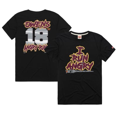 Tyler Owens Washington Commanders Homage Unisex Angry Runs Tri-Blend T-Shirt - Black
