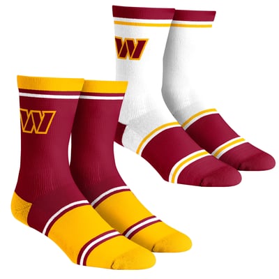 Washington Commanders Rock Em Unisex Two-Pack Team Color Crew Socks - Maroon
