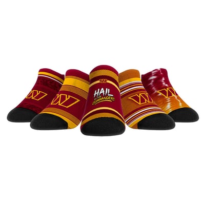  Washington Commanders Rock Em Unisex Super Fan Five-Pack Low-Cut Socks Set - 