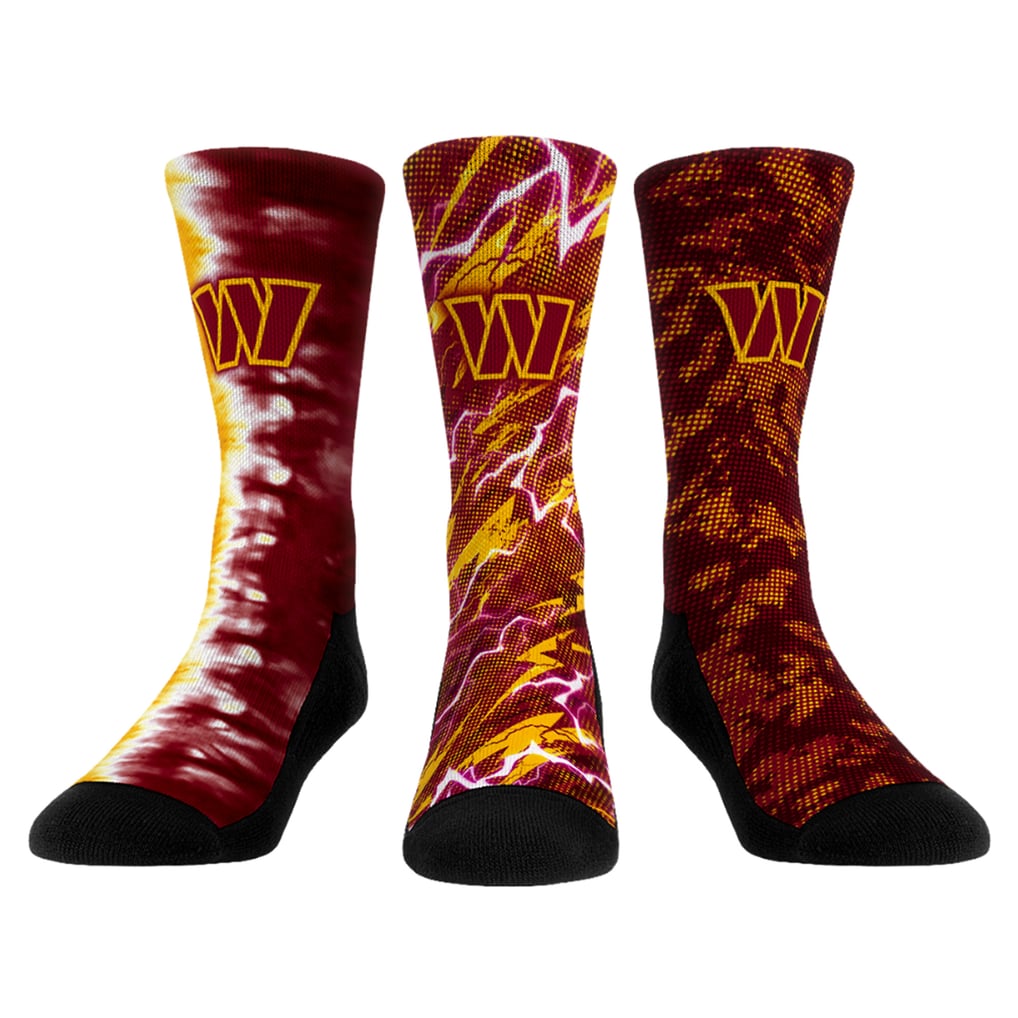 Washington Commanders Rock Em Unisex Team Tones Three-Pack Crew Socks