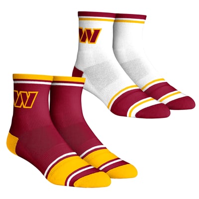 Washington Commanders Rock Em Unisex Two-Pack Team Color Crew Socks