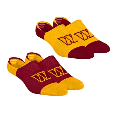 Washington Commanders Rock Em Unisex Two-Pack Team Color No Show Socks