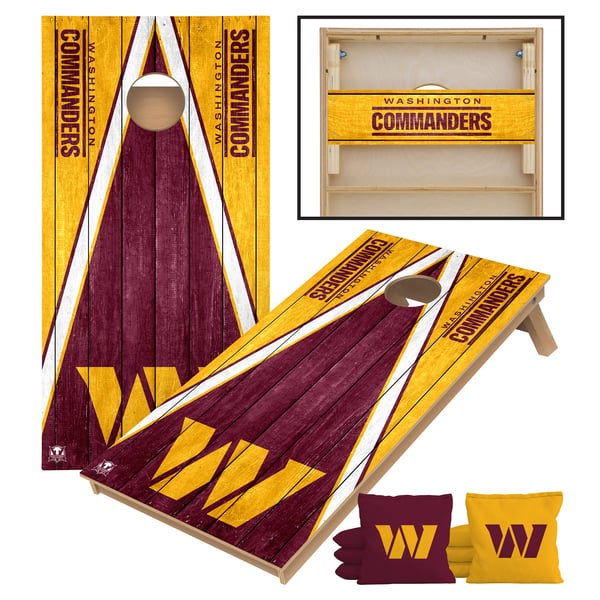 Décalcomanie Vinyle Washington Redskins Style Métal Déchiré - Pour Planche De Cornhole, Décoration Rustique
