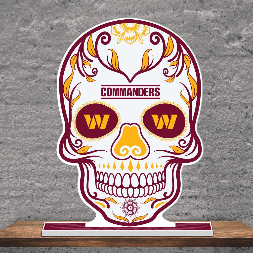 Washington Commanders 10" Sugar Skull Standee
