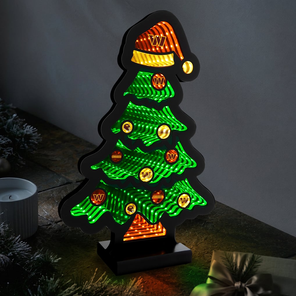 Washington Commanders 12" Christmas Tree LED Infinity Light