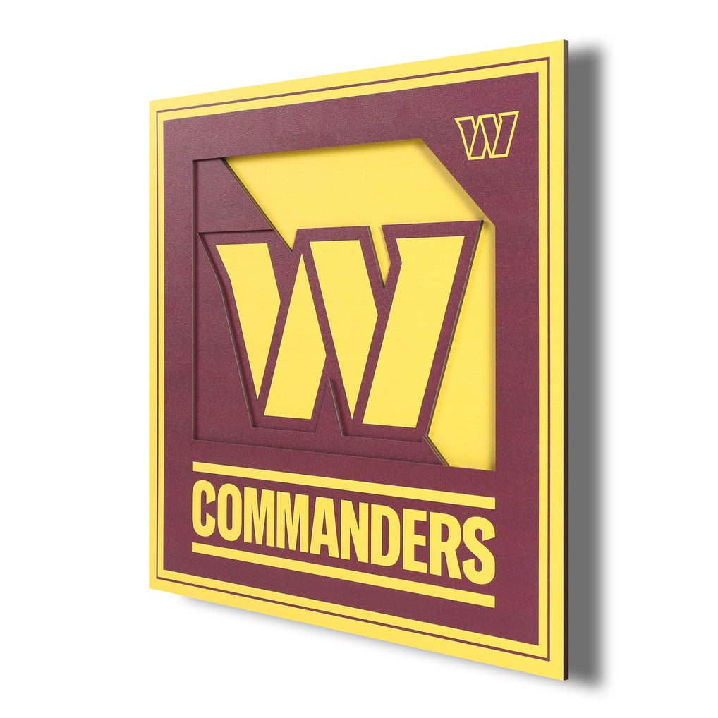 Washington Commanders 12" x 12" 3D Logo Wall Art