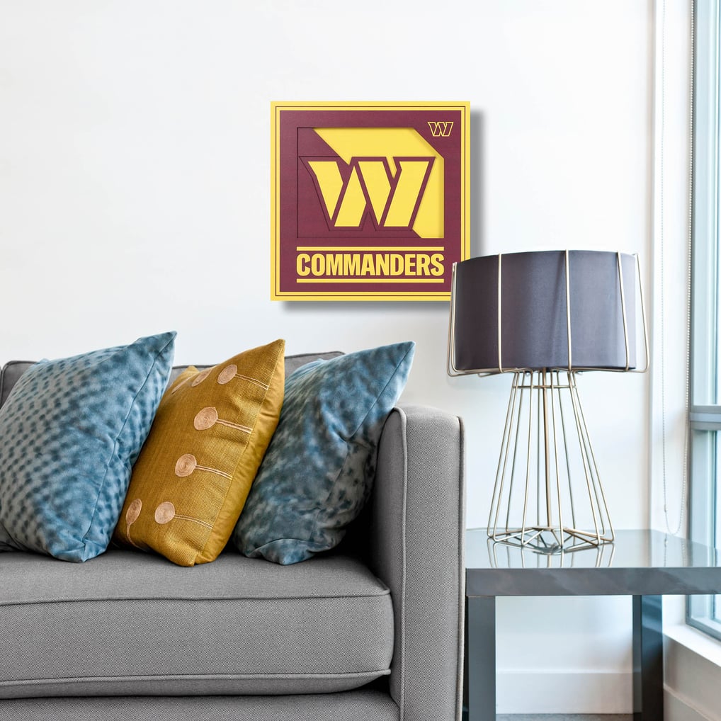 Washington Commanders 12" x 12" 3D Logo Wall Art