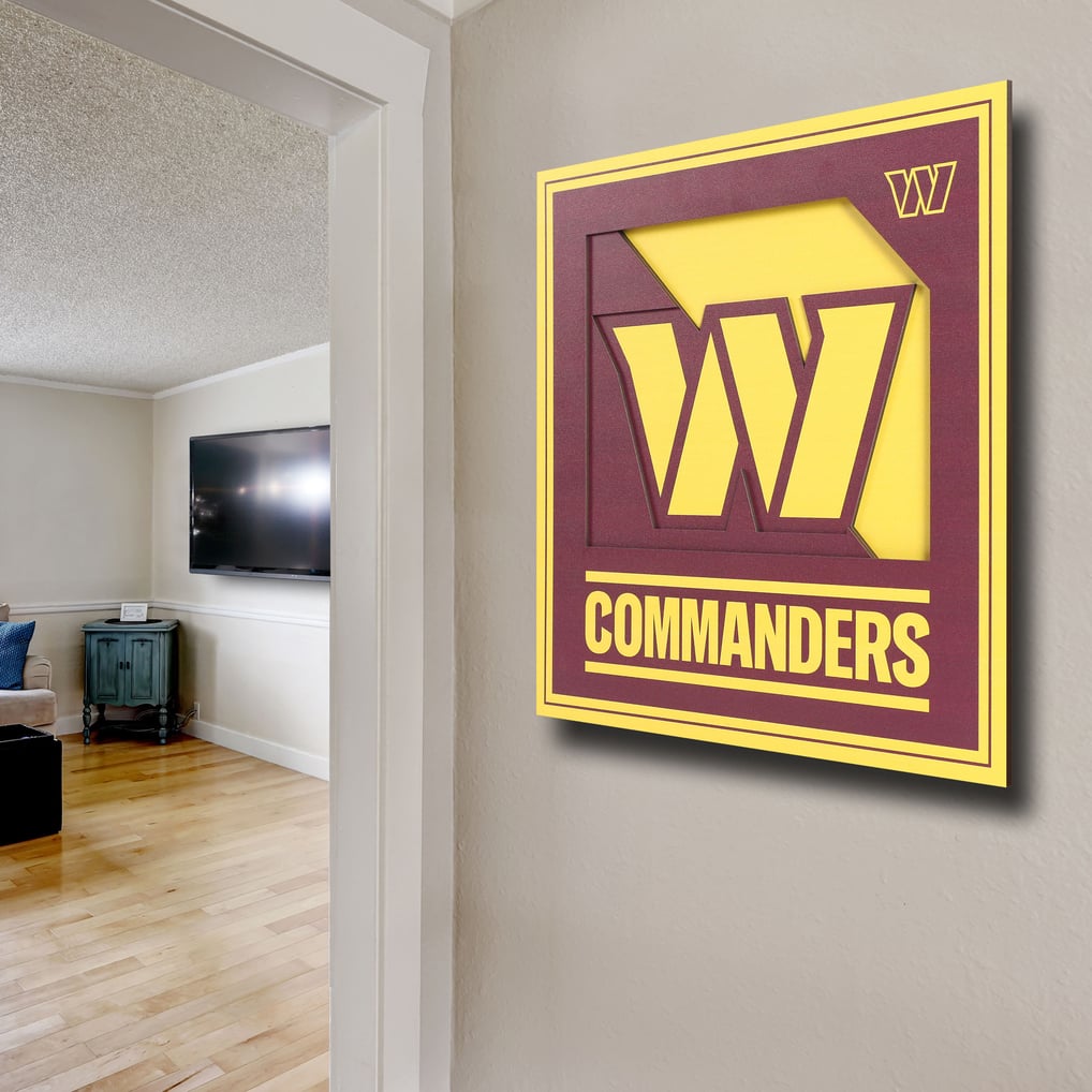 Washington Commanders 12" x 12" 3D Logo Wall Art