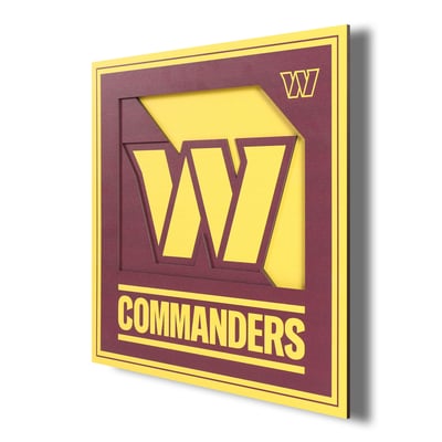 Washington Commanders 12" x 12" 3D Logo Wall Art