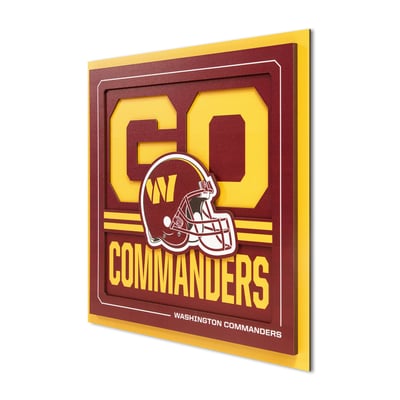 Washington Commanders 12" x 12" Slogan Series 3D Wall Art