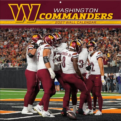 Washington Commanders 2027 12” x 12” Team Wall Calendar