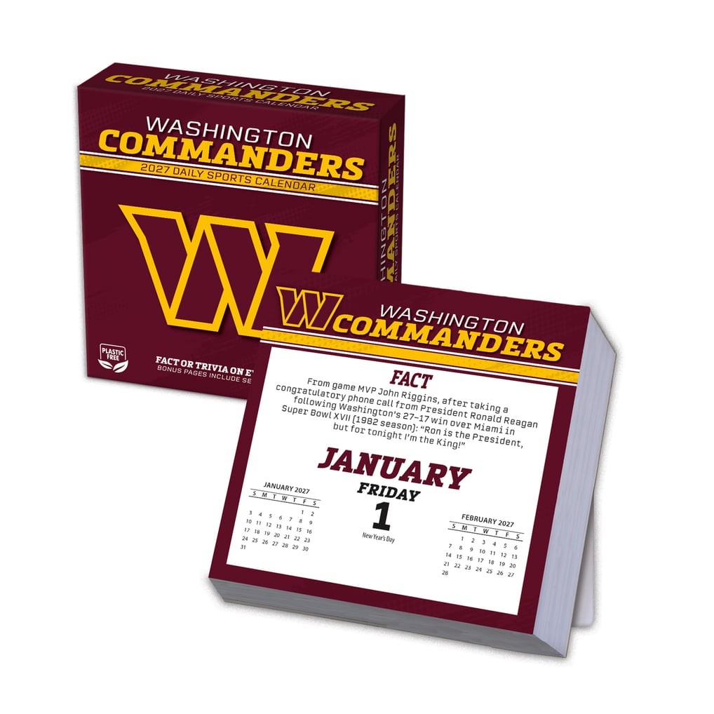 Washington Commanders 2027 Box Calendar