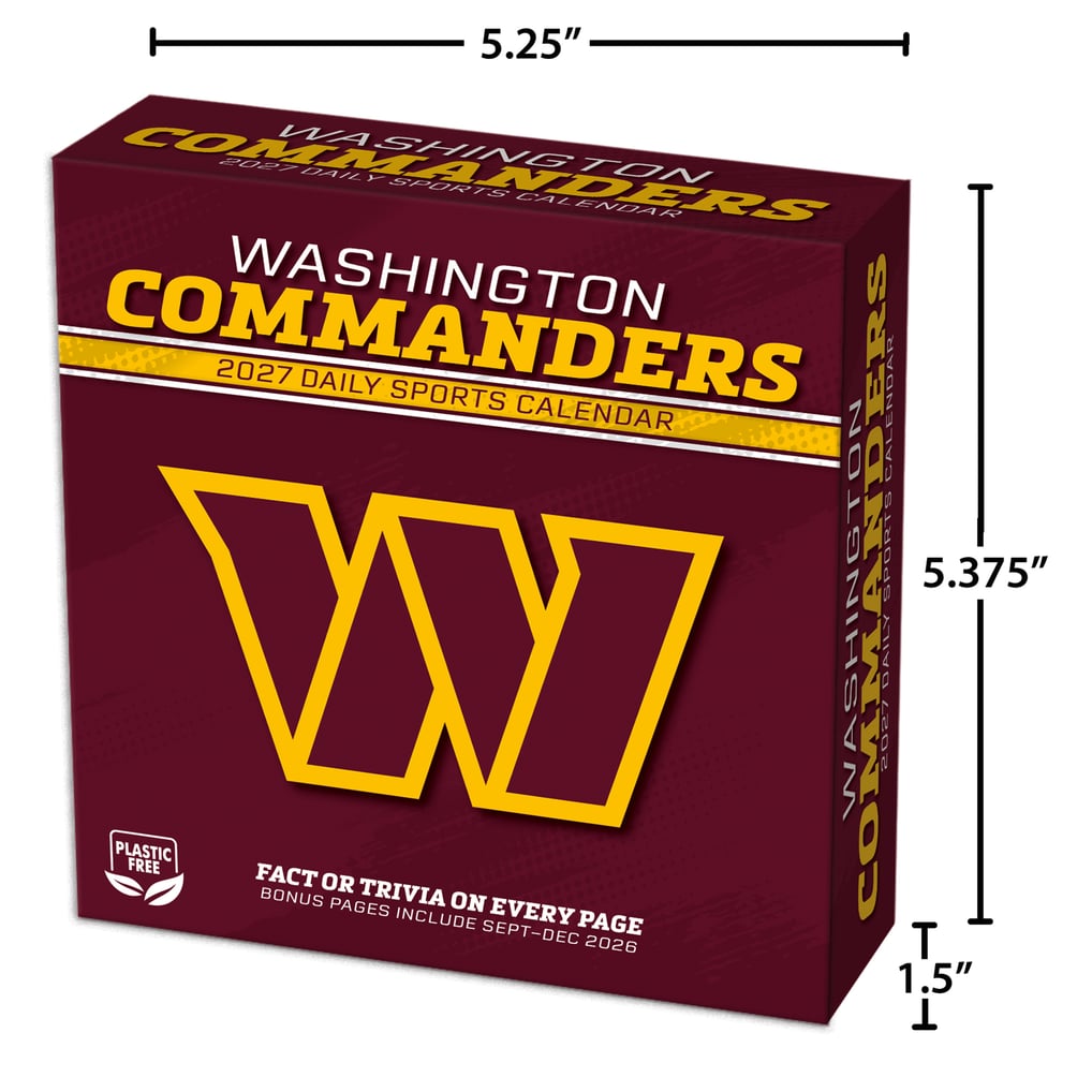 Washington Commanders 2027 Box Calendar