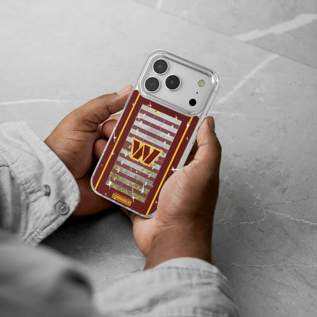 Washington Commanders iPhone Field Design Glitter Case