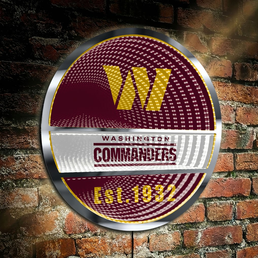 Washington Commanders Three-Cell Circular Infinity Light