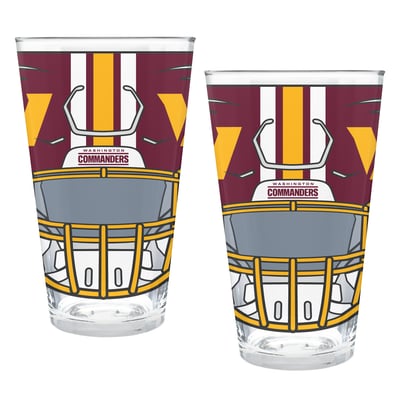 Washington Commanders Two-Piece 16oz. Helmet Pint Glass Set