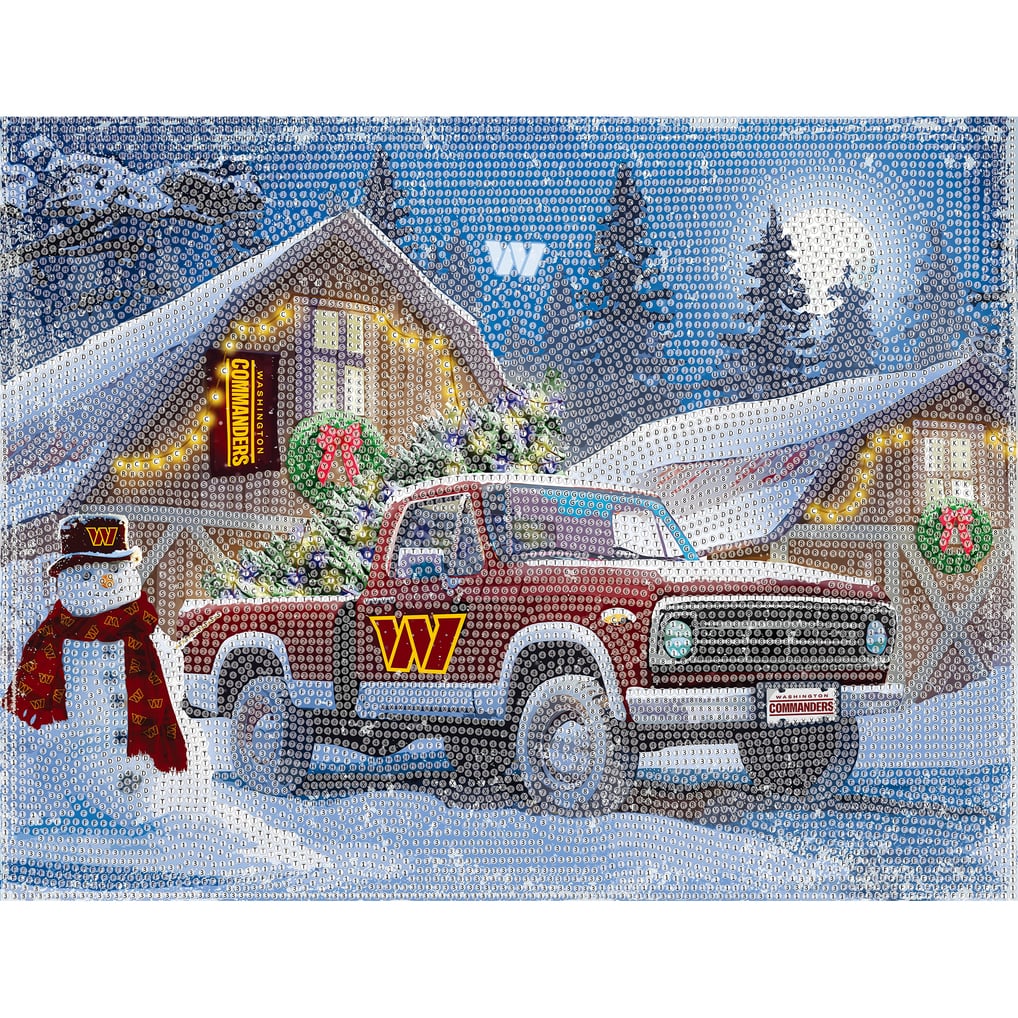 Washington Commanders Winter Truck Diamond Art Holiday Craft Kit