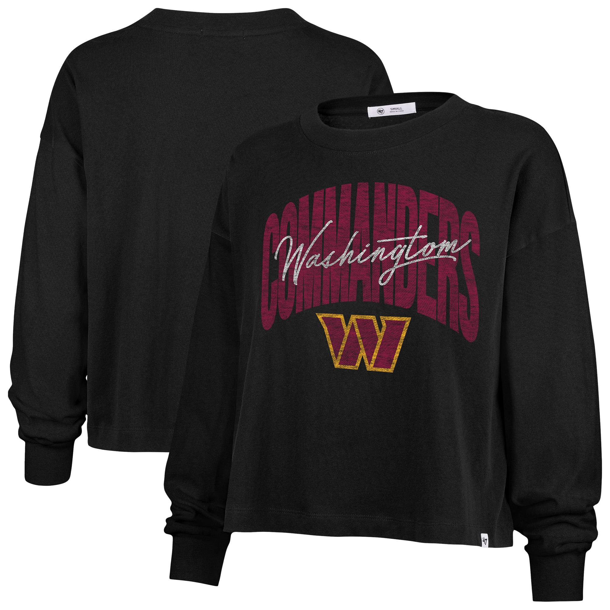 Comanders Graphics Women's '47 Black Washington Commanders Plus Size Muse Sydney Long ...