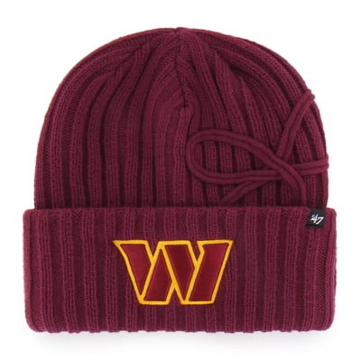  Washington Commanders '47 Women's Bow Cuffed Knit Hat - Burgundy