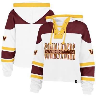 Washington Commanders '47 Women's Cut Thru Superior Lacer Hoodie - White