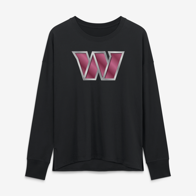Washington Commanders Women's Forged Mascot Long Sleeve T-Shirt - Black