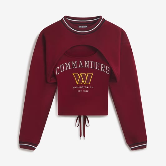  Washington Commanders Off Season x NFL Women's Fleece Shrug Cami - Burgundy