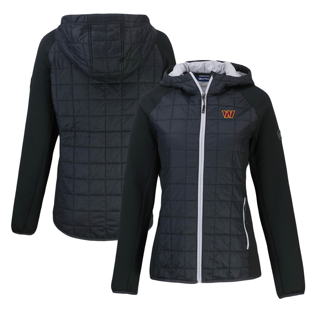 Washington Commanders Cutter & Buck Women's Rainier Primaloft Eco Full-Zip Hybrid Jacket - Black