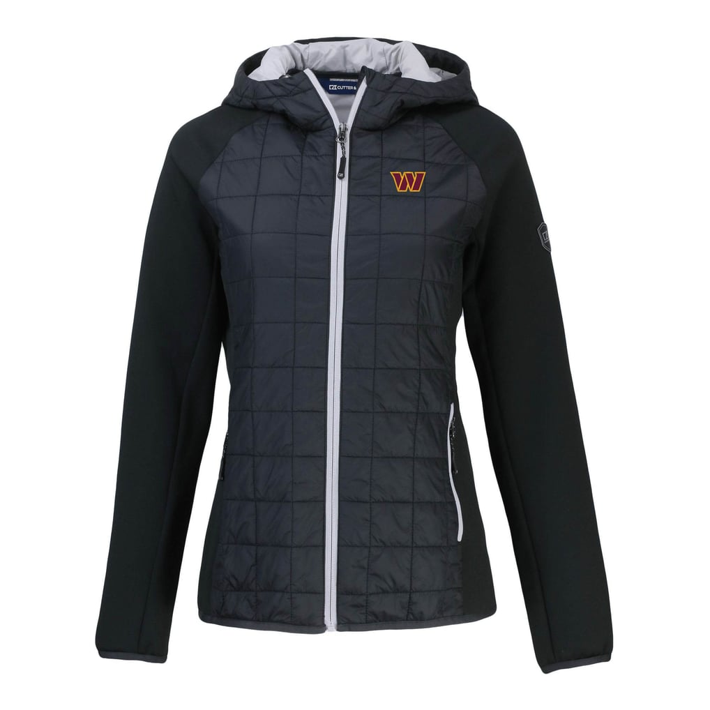  Washington Commanders Cutter & Buck Women's Rainier Primaloft Eco Full-Zip Hybrid Jacket - Black