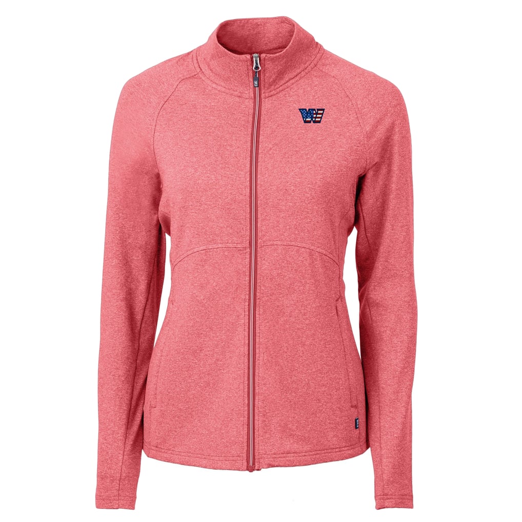 Washington Commanders Cutter & Buck Women's Adapt Eco Knit Heather Full-Zip Jacket - Heather Red