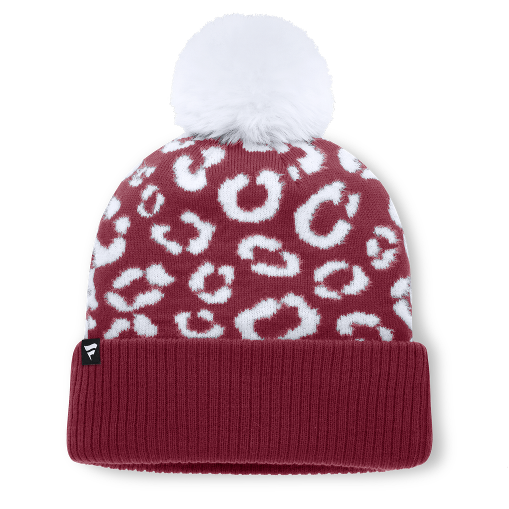 Washington Commanders Fanatics Women's Blur Cuffed Knit Hat with Pom - Burgundy