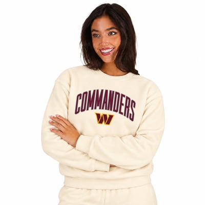  Washington Commanders Fanatics Women's Plus Size Hoodie & Pants Lounge Set - Cream