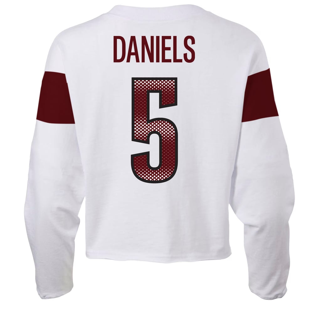 Jayden Daniels Washington Commanders Fanatics Women's Plus Size Name & Number T-Shirt - Ash
