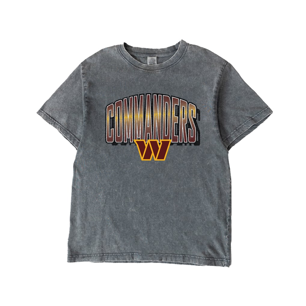 Washington Commanders Gameday Couture Women's Peak Performance Oversized Snow Wash T-Shirt - Gray