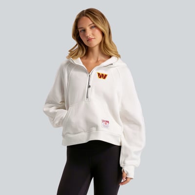  Washington Commanders lululemon Women's Scuba Oversized Half-Zip Hoodie - White