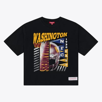  Washington Commanders Mitchell & Ness Women's Street Graphic Boxy Cropped T-Shirt - Black