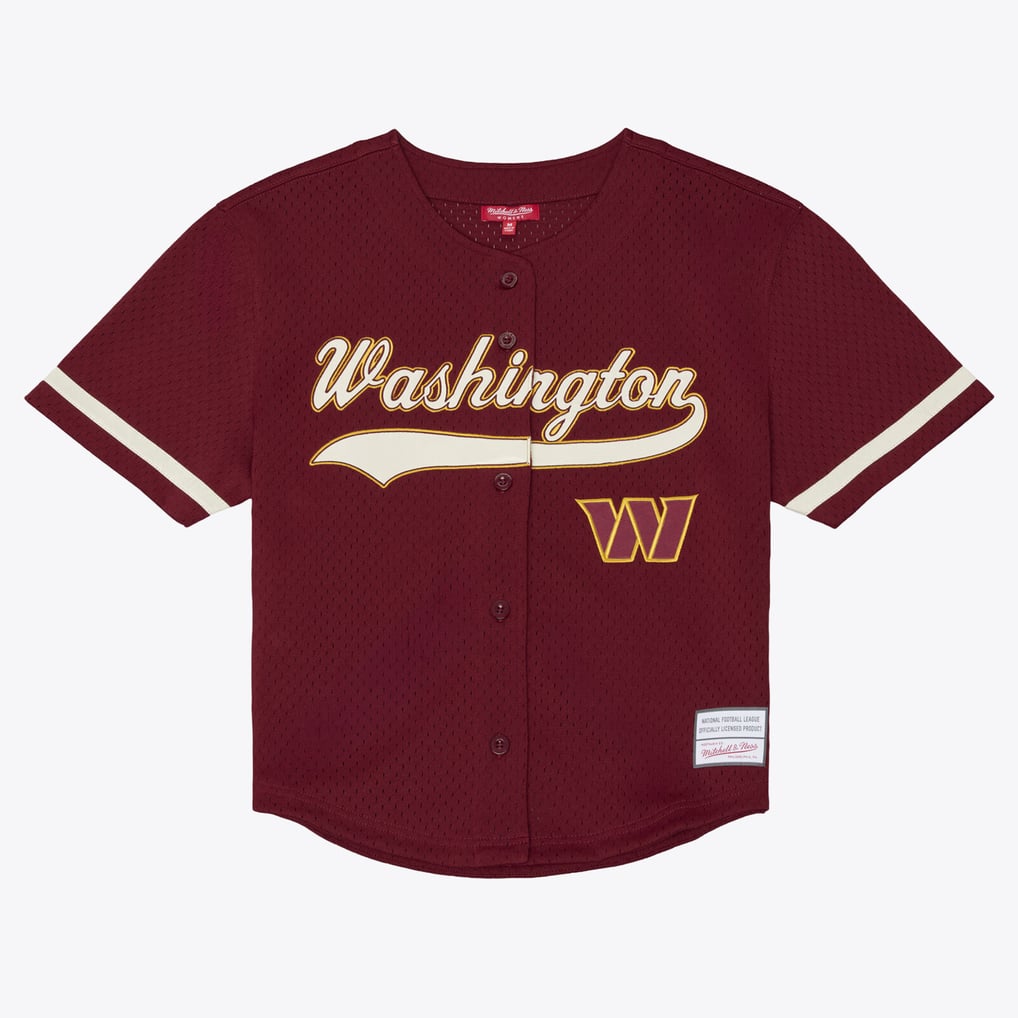 Washington Commanders Mitchell & Ness Women's Retro Roots Baseball Jersey - Burgundy