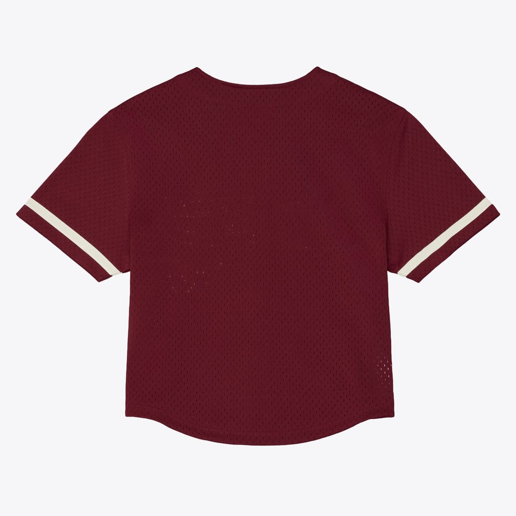 Washington Commanders Mitchell & Ness Women's Retro Roots Baseball Jersey - Burgundy