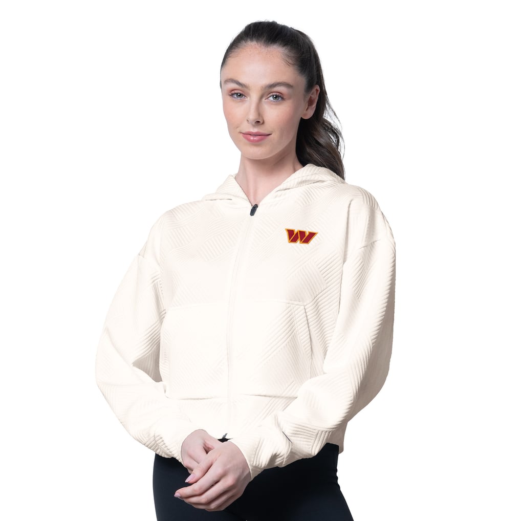 Washington Commanders MSX by Michael Strahan Women's Eleanor Full-Zip Hoodie - Cream