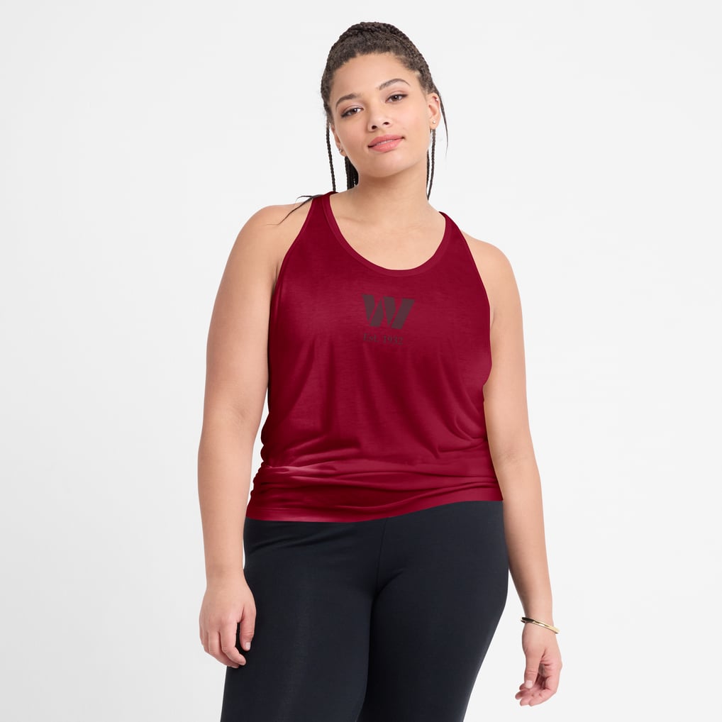 Washington Commanders Nike Women's Glory Open-Back Crisscross Dri-FIT Tank Top - Burgundy