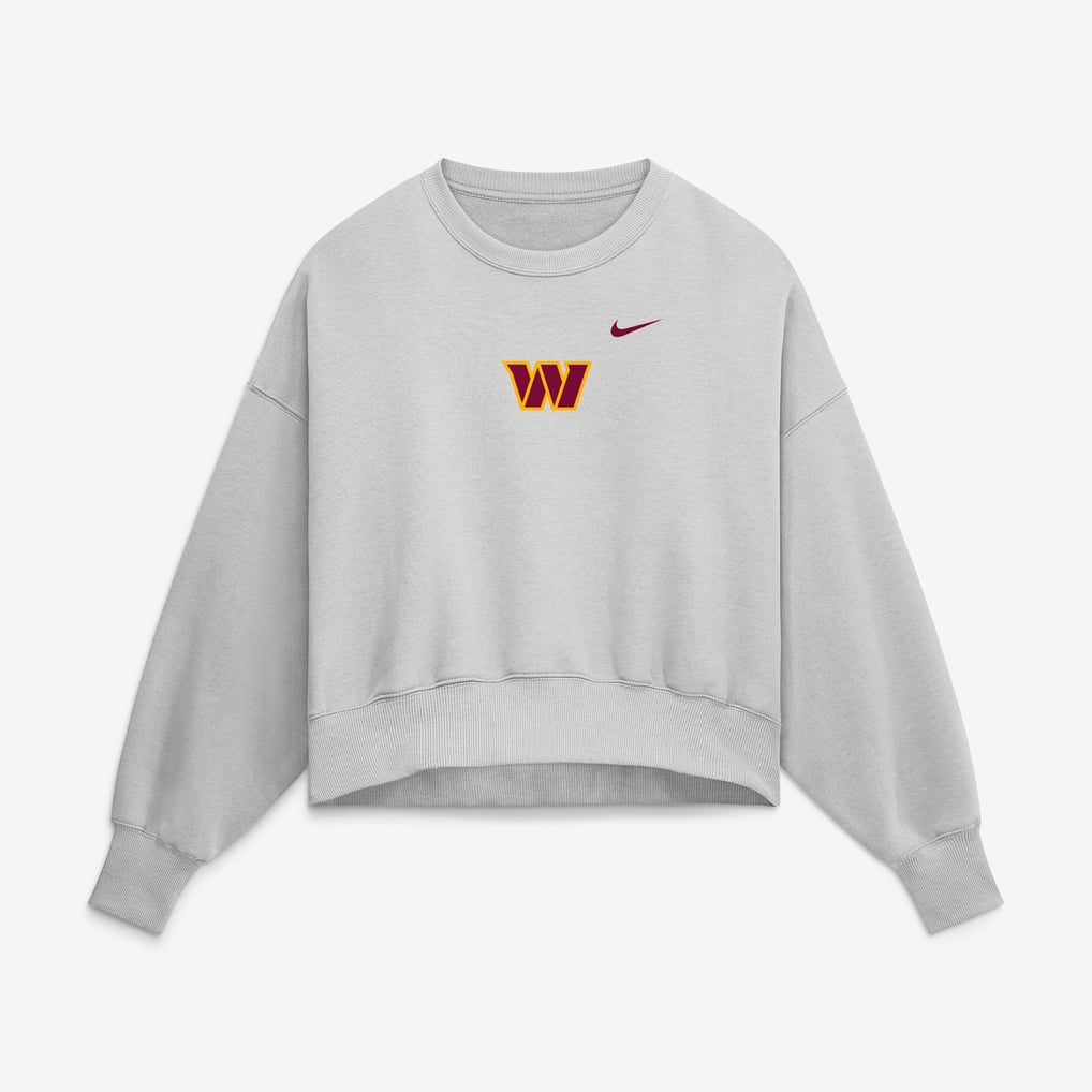  Washington Commanders Nike Women's Oversized Primetime Phoenix Fleece Sweatshirt - Gray